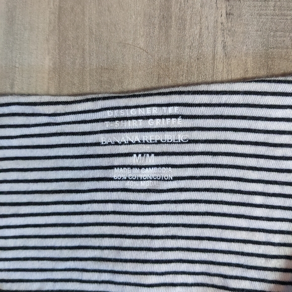 Banana Republic Striped Tank with Bow black and white size medium - Picture 4 of 7